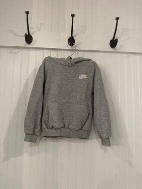 Nike Toddler Kids Sportswear Club Fleece Hoodie Pullover Heather Size 3-4Y Grey